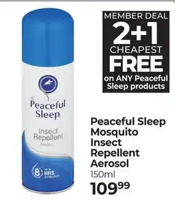 Dis-Chem Peaceful Sleep Mosquito Insect Repellent Aerosol offer