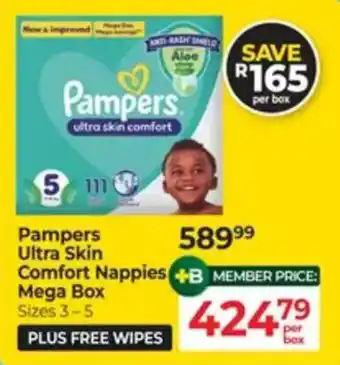 Pampers Ultra Skin Comfort Nappies Mega Box