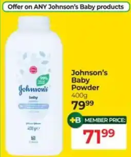Dis-Chem Johnson's Baby Powder offer