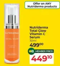 Dis-Chem Nutriderma Total Glow Vitamin C Serum offer