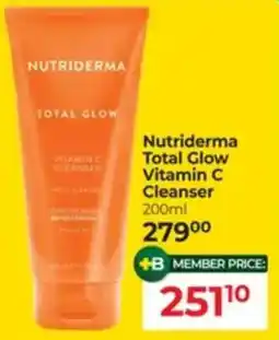 Dis-Chem Nutriderma Total Glow Vitamin C Cleanser offer