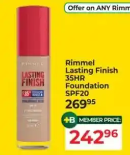 Dis-Chem Rimmel Lasting Finish 35HR Foundation SPF20 offer