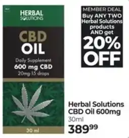 Dis-Chem Herbal Solutions CBD Oil offer