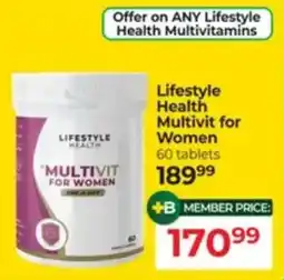 Dis-Chem Lifestyle Health Multivit for Women offer