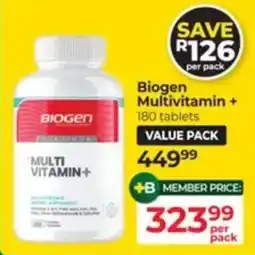 Dis-Chem Biogen Multivitamin + offer