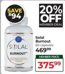 Dis-Chem Solal Burnout offer
