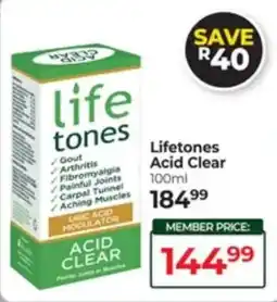 Dis-Chem Lifetones Acid Clear offer