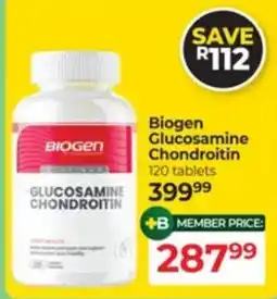 Dis-Chem Biogen Glucosamine Chondroitin offer