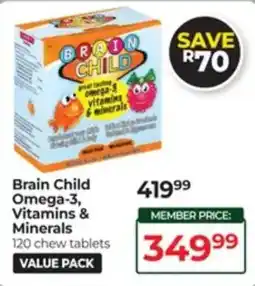 Dis-Chem Brain Child Omega-3, Vitamins & Minerals offer