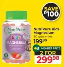 Dis-Chem NutriPure Kids Magnesium offer