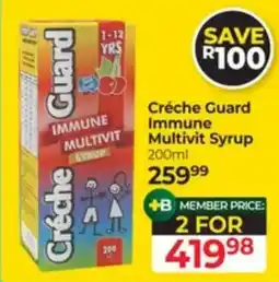 Dis-Chem Créche Guard Immune Multivit Syrup offer