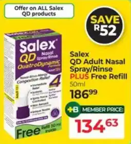 Dis-Chem Salex QD Adult Nasal Spray/Rinse offer
