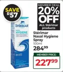 Dis-Chem Sterimar Nasal Hygiene Spray offer