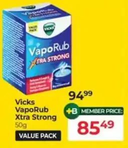 Dis-Chem Vicks VapoRub Xtra Strong offer