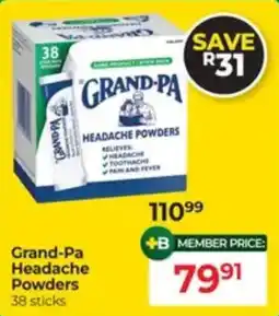 Dis-Chem Grand-Pa Headache Powders offer