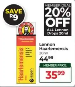 Dis-Chem Lennon Haarlemensis offer