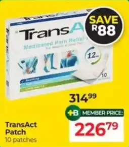 Dis-Chem TransAct Patch offer