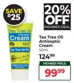 Dis-Chem Tea Tree Oil Antiseptic Cream offer