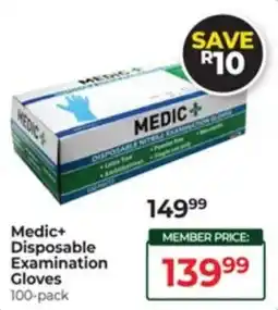 Dis-Chem Medic+ Disposable Examination Gloves offer