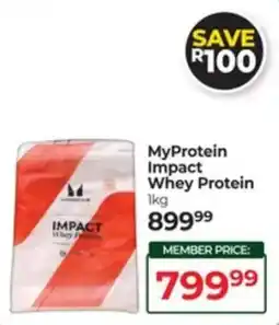 Dis-Chem MyProtein Impact Whey Protein offer