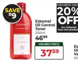 Dis-Chem Eskamel Oil Control Toner offer