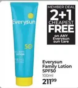 Dis-Chem EverySun Family Lotion SPF50 offer