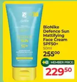 Dis-Chem BioNike Defence Sun Mattifying Face Cream SPF50+ offer