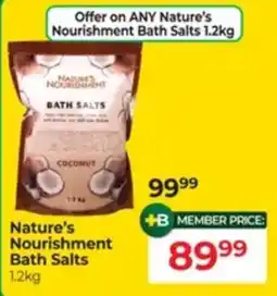 Dis-Chem Nature's Nourishment Bath Salts offer