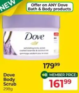Dis-Chem Dove Body Scrub offer