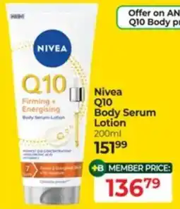 Dis-Chem Nivea Q10 Body Serum Lotion offer