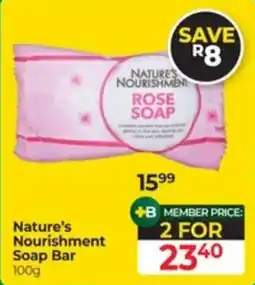 Dis-Chem Nature's Nourishment Soap Bar offer