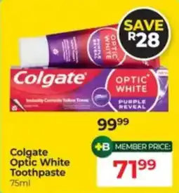 Dis-Chem Colgate Optic White Toothpaste offer