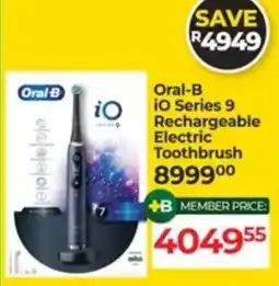 Dis-Chem Oral-B iO Series 9 Rechargeable Electric Toothbrush offer