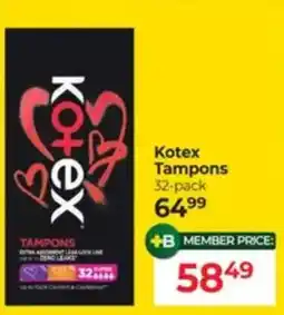 Dis-Chem Kotex Tampons offer