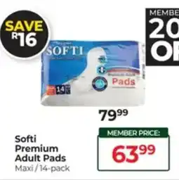 Dis-Chem Softi Premium Adult Pads offer