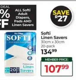 Dis-Chem Softti Linen Savers offer