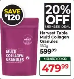Dis-Chem Harvest Table Multi Collagen Granules offer
