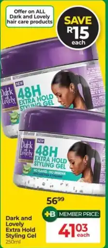 Dis-Chem Dark and Lovely Extra Hold Styling Gel offer