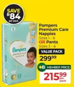 Dis-Chem Pampers Premium Care Nappies offer