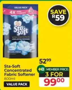 Dis-Chem Sta-Soft Concentrated Fabric Softener offer