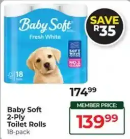 Dis-Chem Baby Soft 2-Ply Toilet Rolls offer