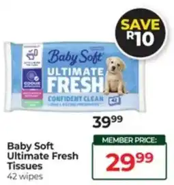 Dis-Chem Baby Soft Ultimate Fresh Tissues offer