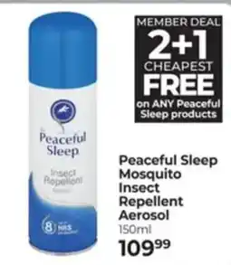 Dis-Chem Peaceful Sleep Mosquito Insect Repellent Aerosol offer