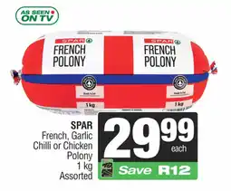 Spar SPAR French, Garlic Chilli or Chicken Polony Assorted offer