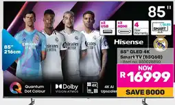 Game Hisense 85" QLED 4K Smart TV offer