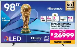 Game Hisense 98" QLED 4K VIDAA Smart TV offer