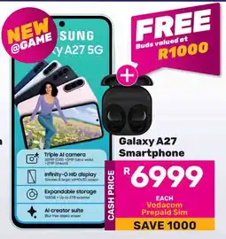 Game Samsung Galaxy A27 Smartphone offer