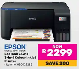 Game Epson EcoTank L3211 3-in-1 Colour Inkjet Printer offer