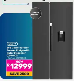 Game Defy Side-by-Side Freezer Fridge with Water Dispenser offer
