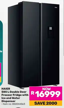 Game Haier Double Door Freezer Fridge with Ice and Water Dispenser offer